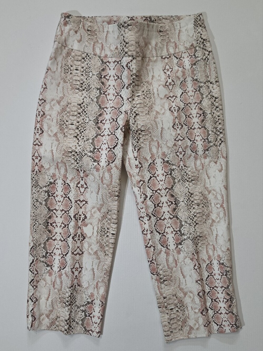 Zac & Rachel Leggings Womens Size 4P Beige Pink Snakeskin Print Mid Rise - Picture 5 of 5